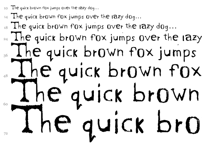 Chase's Sketch font waterfall
